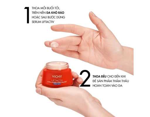 Kem Dưỡng Ban Đêm Ngăn Ngừa Lão Hóa Da Liftactiv Collagen Specialist 50ml VICHY ảnh 5