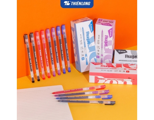 Bút Mực Gel Khô Nhanh GEL-042 Mực Đen Thiên Long ảnh 2