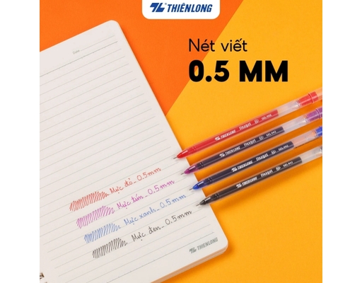 Bút Mực Gel Khô Nhanh GEL-042 Mực Đen Thiên Long ảnh 7
