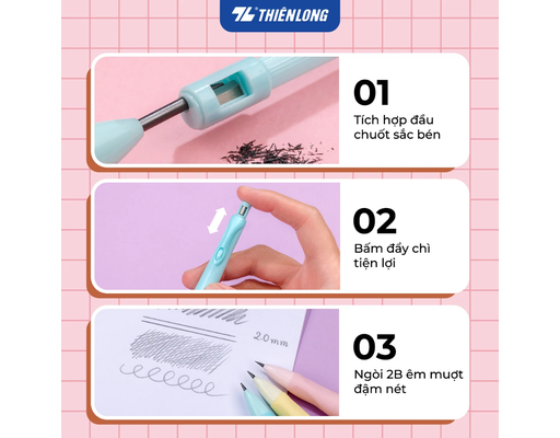 Bút Chì Bấm PC-032 2.0mm Thiên Long ảnh 5
