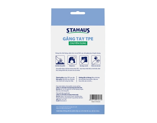Găng Tay TPE Size M Hộp 50 Cái Stahaus ảnh 2
