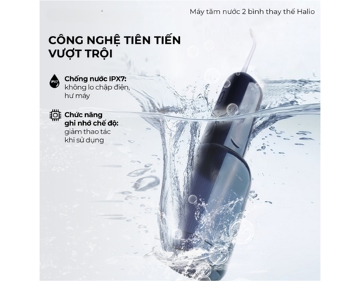 Máy Tăm Nước 2 Bình Thay Thế Ultraclean Express Hydro Floss Màu Xanh Halio ảnh 6