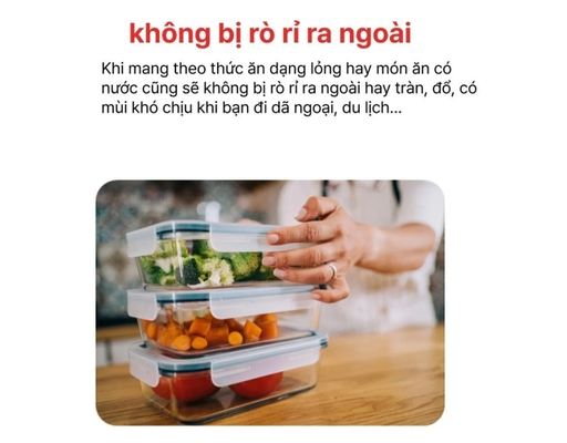 Bộ 2 Hộp Thủy Tinh Vuông HCG-02SB 520ml Happy Cook ảnh 5