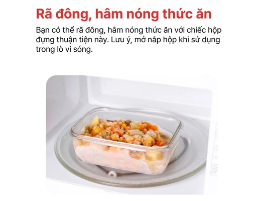 Bộ 2 Hộp Thủy Tinh Vuông HCG-02SB 520ml Happy Cook ảnh 7