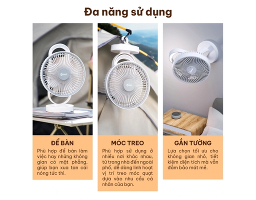 Quạt Sạc CRF1606 6W Comet ảnh 7