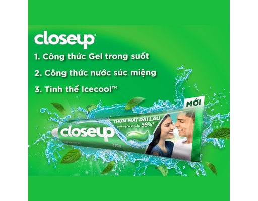 Bộ 2 Kem Đánh Răng Bạc Hà 230g Và Bình Nước Closeup ảnh 4