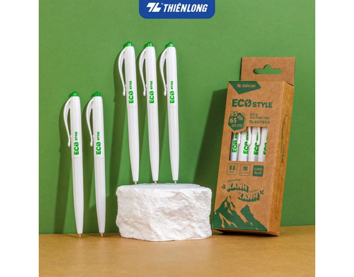Bút Bi TL-037/ECO Mực Xanh Thiên Long ảnh 1