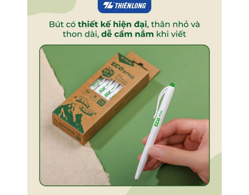 Bút Bi TL-037/ECO Mực Xanh Thiên Long ảnh 6