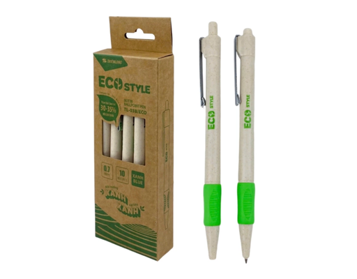 Bút Bi TL-038/ECO Mực Xanh Thiên Long ảnh 0