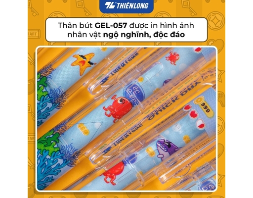 Bút Gel Quick Dry GEL-057 Mực Xanh Thiên Long ảnh 6