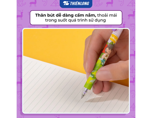 Bút Gel Quick Dry GEL-040 Mực Đen Thiên Long ảnh 4