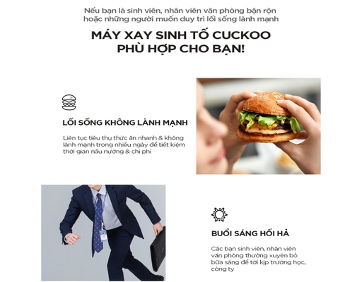 [Đặt Trước] Máy Xay Sinh Tố Mini CFM-D60MGW Màu Hồng Cuckoo ảnh 10