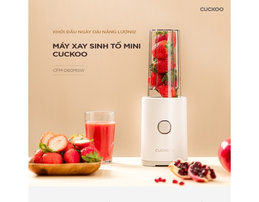 [Đặt Trước] Máy Xay Sinh Tố Mini CFM-D60MGW Màu Hồng Cuckoo ảnh 1