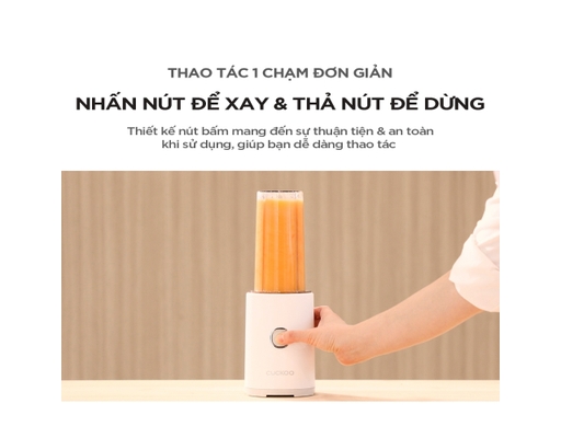 [Đặt Trước] Máy Xay Sinh Tố Mini CFM-D60MGW Màu Hồng Cuckoo ảnh 3