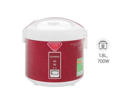 [Đặt Trước] Nồi Cơm Điện Nắp Gài CR-1081 Dung Tích 1.8L Màu Đỏ Trắng Cuckoo ảnh 2