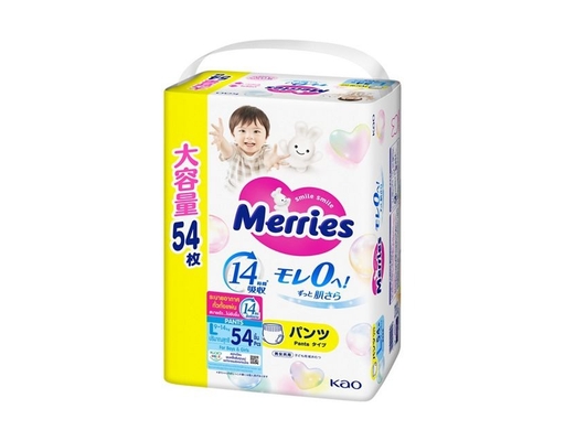 Tã Quần Merries L56 Cho Bé 9-14kg 54 Miếng