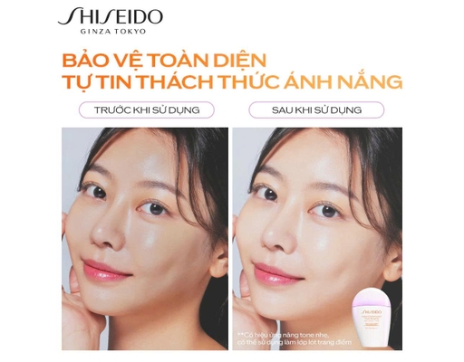 Sữa Chống Nắng Nâng Tông Và Bảo Vệ Da Khỏi Ô Nhiễm Môi Trường Urban Environment Triple Beauty Suncare Emulsion 30ml SHISEIDO ảnh 3