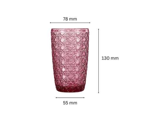 Ly Thủy Tinh Cao 380ml Time Pink Deli ảnh 1