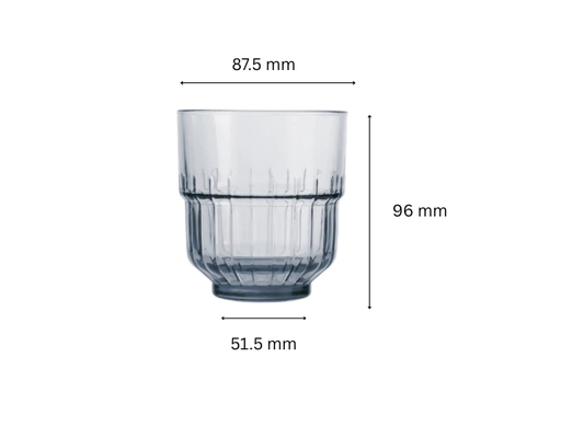 Ly Thủy Tinh Thấp Stack Up Grey 340ml Deli ảnh 1