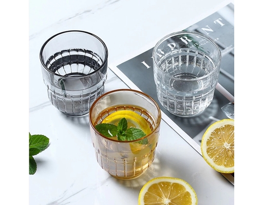 Ly Thủy Tinh Thấp Stack Up Grey 340ml Deli ảnh 2