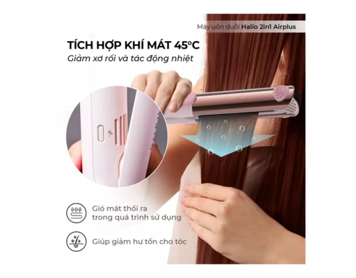 Máy Tạo Kiểu Tóc 2in1 Airplus HAS2405 Màu Hồng Halio ảnh 5