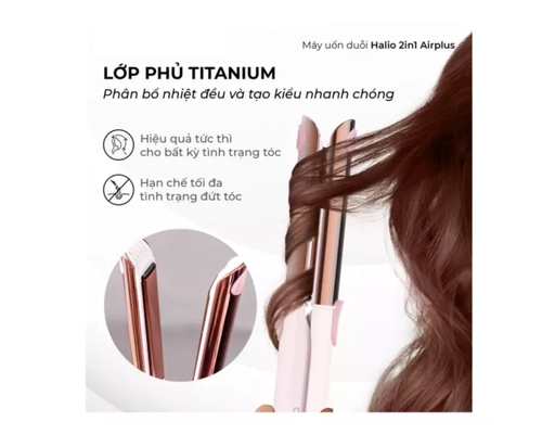Máy Tạo Kiểu Tóc 2in1 Airplus HAS2405 Màu Hồng Halio ảnh 6