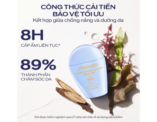 Sữa Chống Nắng Dành Cho Da Nhạy Cảm Thế Hệ Mới Perfect Sun Protector Lotion Sensitive 50ml SHISEIDO ảnh 3