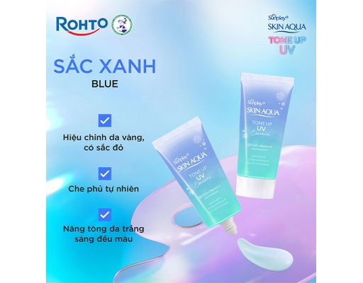 Tinh Chất Chống Nắng Hiệu Chỉnh Sắc Da Skin Aqua Tone Up Essence Blue SPF50 PA++++ 50g Sunplay ảnh 5