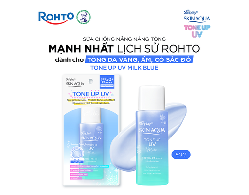 Sữa Chống Nắng Hiệu Chỉnh Sắc Da Skin Aqua Tone Up Milk Blue SPF50 PA++++ 50g Sunplay ảnh 1
