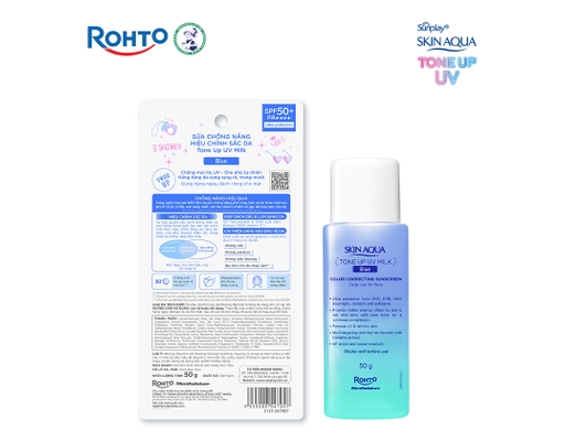 Sữa Chống Nắng Hiệu Chỉnh Sắc Da Skin Aqua Tone Up Milk Blue SPF50 PA++++ 50g Sunplay ảnh 3
