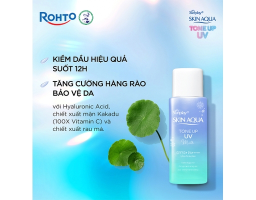 Sữa Chống Nắng Hiệu Chỉnh Sắc Da Skin Aqua Tone Up Milk Blue SPF50 PA++++ 50g Sunplay ảnh 6
