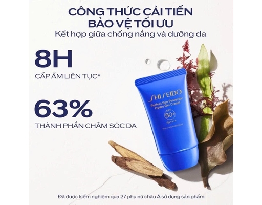 Gel Chống Nắng, Nhẹ Thoáng Tươi Mát, Giữ Ẩm 8h Perfect Sun Protector Hydro Gel Cream Mới 50ml SHISEIDO ảnh 2