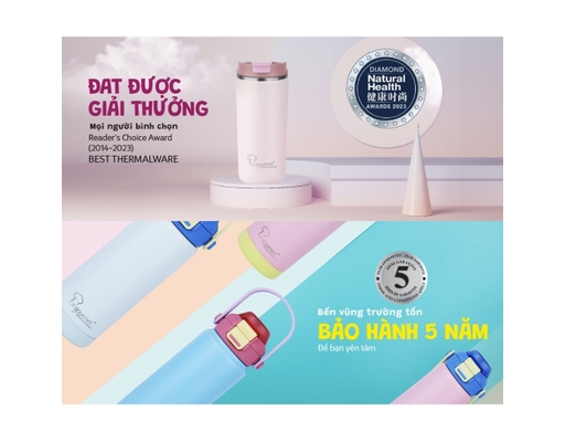 Ly Giữ Nhiệt Superwide 470ml Màu Light Green La Gourmet ảnh 3
