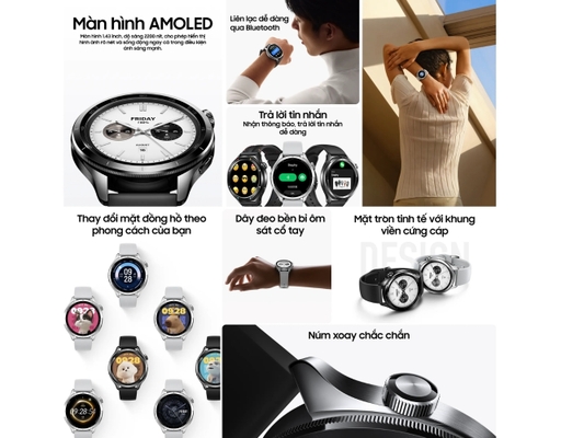 Đồng Hồ Thông Minh Watch S4 BHR9195GL Màu Đen Xiaomi ảnh 3