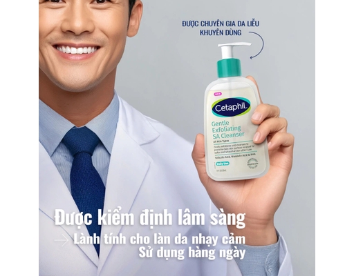 Gel Rửa Mặt Sạch Dầu Nhờn Và Tẩy Da Chết Dịu Nhẹ Gentle Exfoliating SA Cleanser 473ml Cetaphil ảnh 7