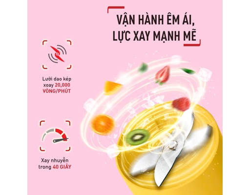 Máy Xay Sinh Tố Lightmix BL1C0230 Màu Vàng Tefal ảnh 4
