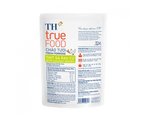 Cháo Tươi Vị Gà Rau Củ Cho Trẻ Từ 6 Tháng Tuổi 150g TH True FOOD ảnh 1