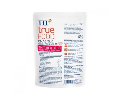Cháo Tươi Vị Heo Bí Đỏ Cho Trẻ Từ 6 Tháng Tuổi 150g TH True FOOD ảnh 1