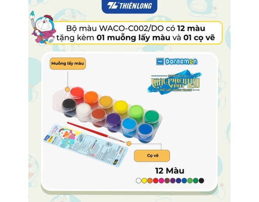 Màu Nước WACO-C002/DO Hộp 12 Màu Thiên Long ảnh 3