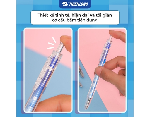Bút Gel GEL-066 Mực Đen Thiên Long ảnh 4