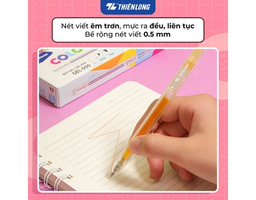 Bút Gel GEL-050 Mực Xanh Lá Thiên Long ảnh 3