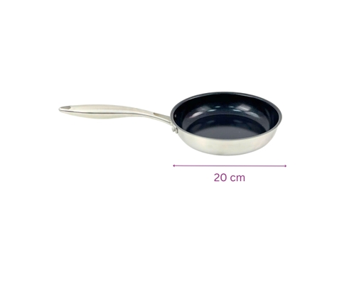 Chảo Inox Đáy Liền Phủ Chống Dính Ceramic 20cm Happy Cook ảnh 1