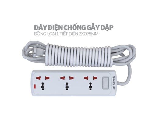 Ổ Cắm Điện SHE-OC6-3P Sunhouse ảnh 3