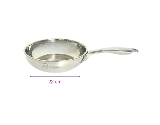 Chảo Inox 3 Lớp Quai Inox 22cm Fivestar ảnh 2