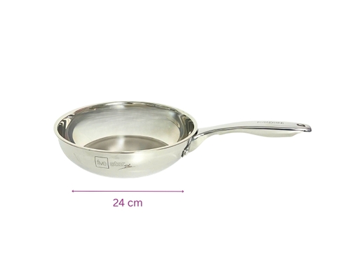 Chảo Inox 3 Lớp Quai Inox 24cm Fivestar ảnh 2