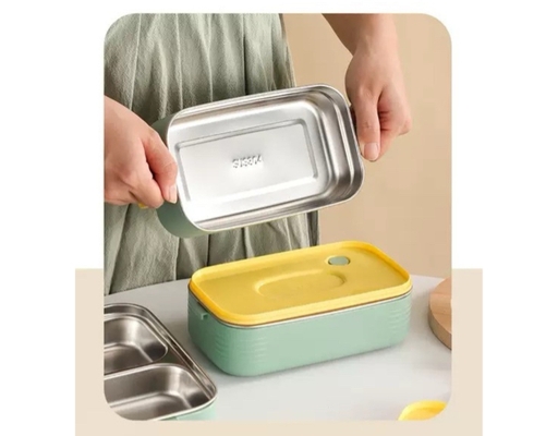 Camen Cơm Màu Cam/Xanh 1 Ngăn 0.6L Tuyết Mai ảnh 7