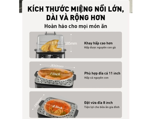 Nồi Lẩu Hấp Điện JFS-556 Dung Tích 16L Joyoung ảnh 11