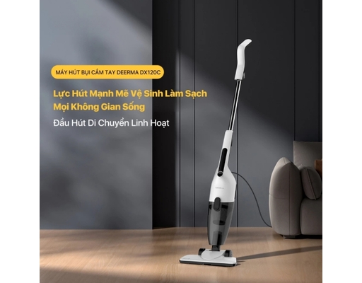 Máy Hút Bụi Cầm Tay Deerma DX120C Màu Xám Deerma ảnh 2