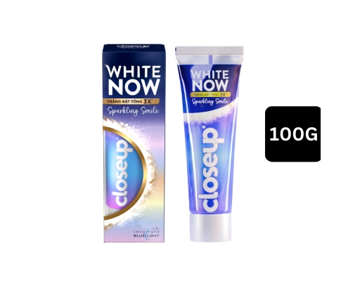 Kem Đánh Răng Trắng Bật Tông White Now Sparkling Smile 100g Closeup ảnh 0