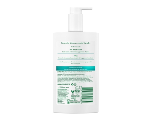 Gel Rửa Mặt Sạch Thoáng Cho Da Dầu Mụn Purify+ 240ml Simple ảnh 1